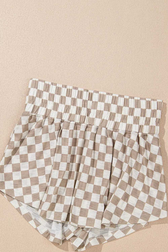 Two Piece Short Sets Checkered Confidence Outfit Set