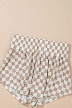 Two Piece Short Sets Checkered Confidence Outfit Set