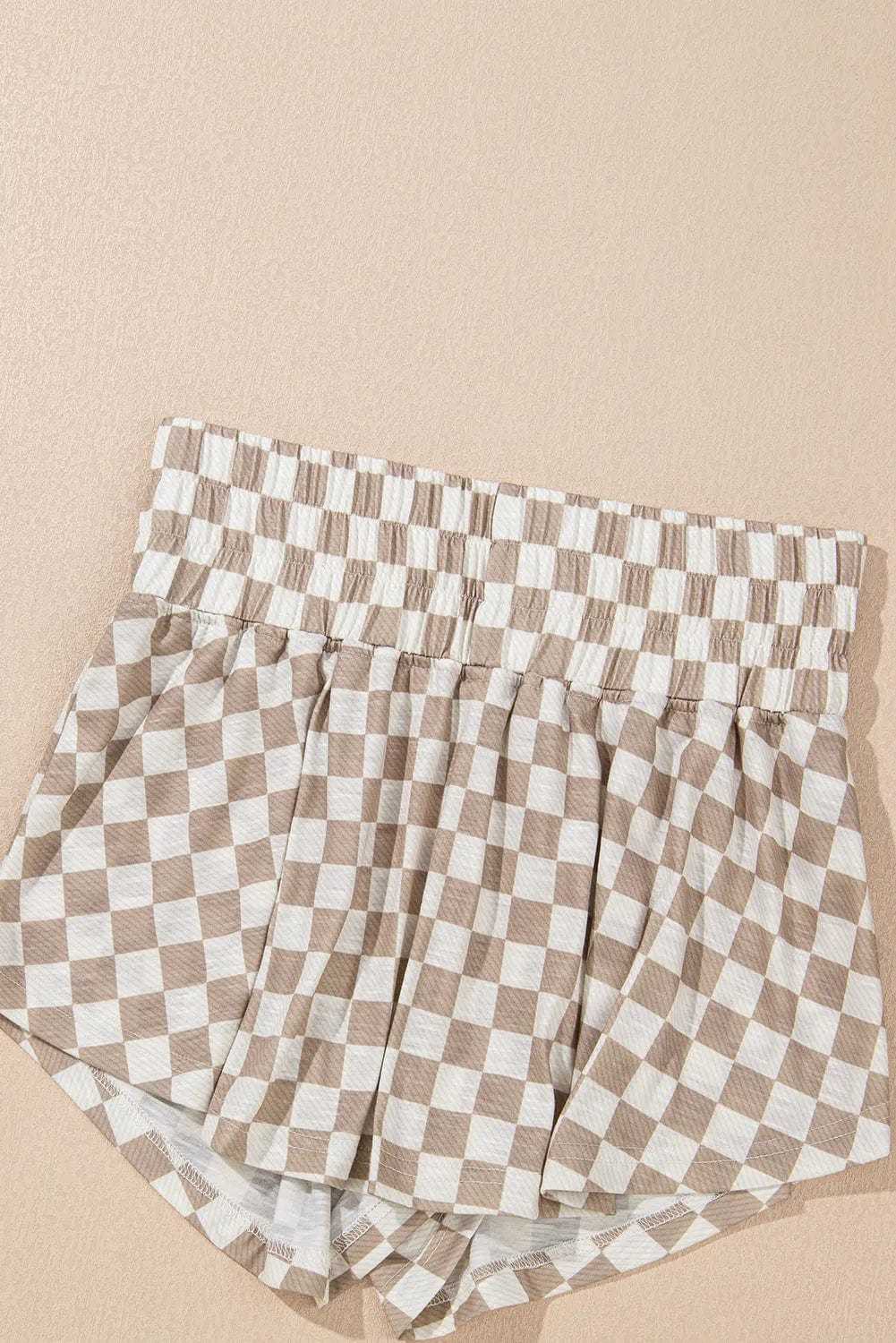 Two Piece Short Sets Checkered Confidence Outfit Set