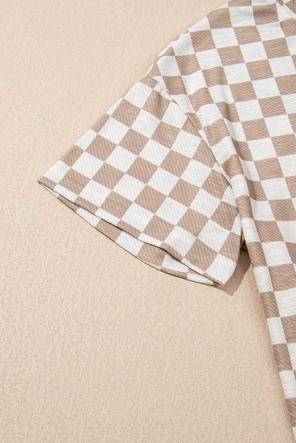 Two Piece Short Sets Checkered Confidence Outfit Set