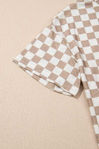 Two Piece Short Sets Checkered Confidence Outfit Set