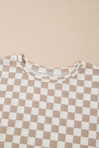 Two Piece Short Sets Checkered Confidence Outfit Set