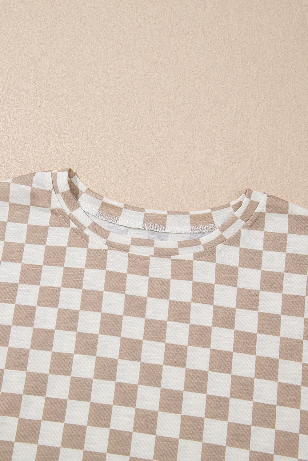 Two Piece Short Sets Checkered Confidence Outfit Set