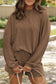 Two Piece Short Sets Chestnut / S / 75%Polyester+20%Viscose+5%Elastane Chic Corded Lounge Ensemble