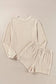 Two Piece Short Sets Chic Corded Lounge Ensemble