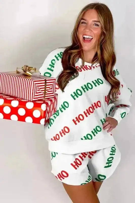 Two Piece Short Sets Merry Moments Casual Shorts Set