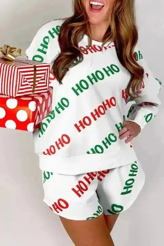 Two Piece Short Sets Merry Moments Casual Shorts Set