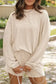 Two Piece Short Sets Parchment / S / 75%Polyester+20%Viscose+5%Elastane Chic Corded Lounge Ensemble