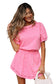 Two Piece Short Sets Pearl Bow Chic Co-Ord - Elegant Two-Piece Set