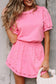 Two Piece Short Sets Pearl Bow Chic Co-Ord - Elegant Two-Piece Set