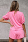 Two Piece Short Sets Pearl Bow Chic Co-Ord - Elegant Two-Piece Set