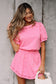 Two Piece Short Sets Pearl Bow Chic Co-Ord - Elegant Two-Piece Set