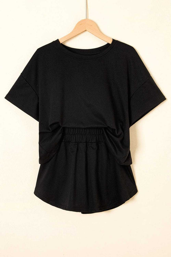 Two Piece Short Sets Polished Ruffle Skort Set