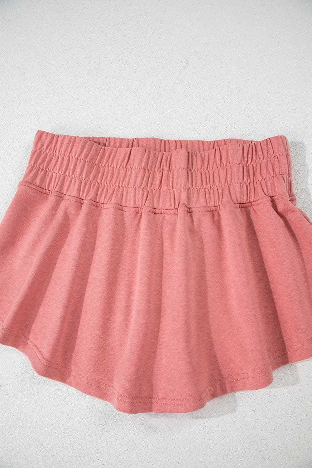 Two Piece Short Sets Polished Ruffle Skort Set