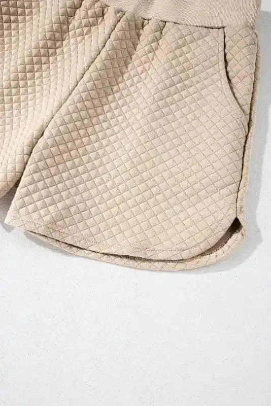 Two Piece Short Sets Timeless Quilted Lounge Set