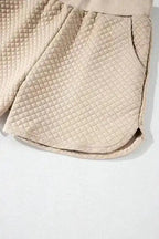 Two Piece Short Sets Timeless Quilted Lounge Set