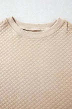 Two Piece Short Sets Timeless Quilted Lounge Set