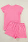 Two Piece Shorts Sets Casual Tee and Shorts Co-ord Set