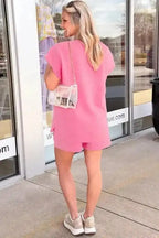 Two Piece Shorts Sets Casual Tee and Shorts Co-ord Set