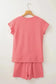 Two Piece Shorts Sets Casual Tee and Shorts Co-ord Set