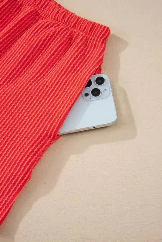 Two Piece Shorts Sets Cozy Corded Comfort Set