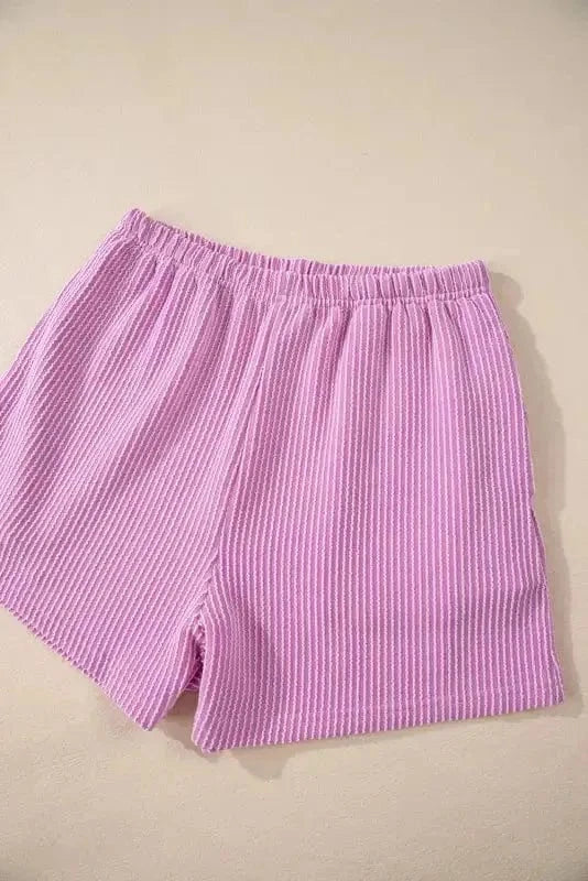 Two Piece Shorts Sets Cozy Corded Comfort Set