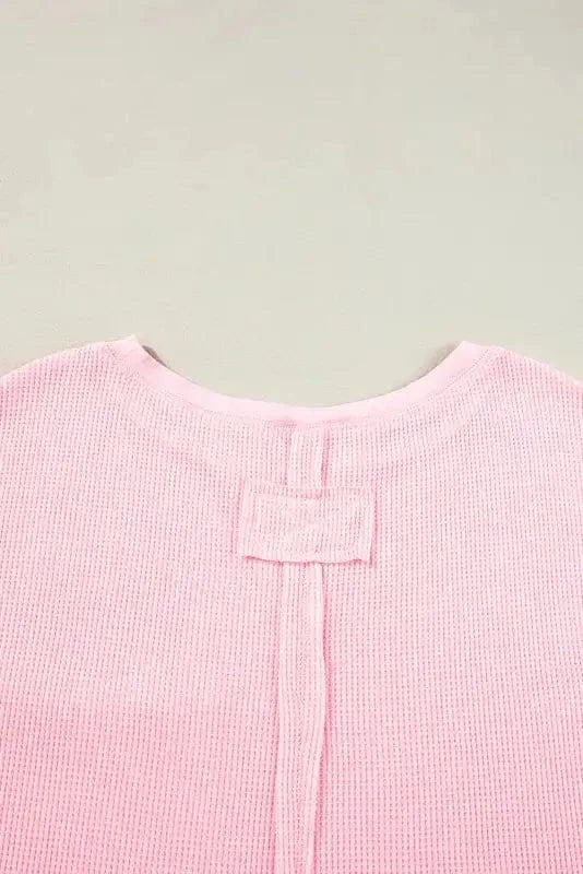 Two Piece Shorts Sets Cozy Waffle Lounge Set