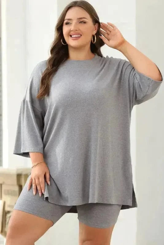 Two Piece Shorts Sets EasyTrend Tunic and Shorts Set
