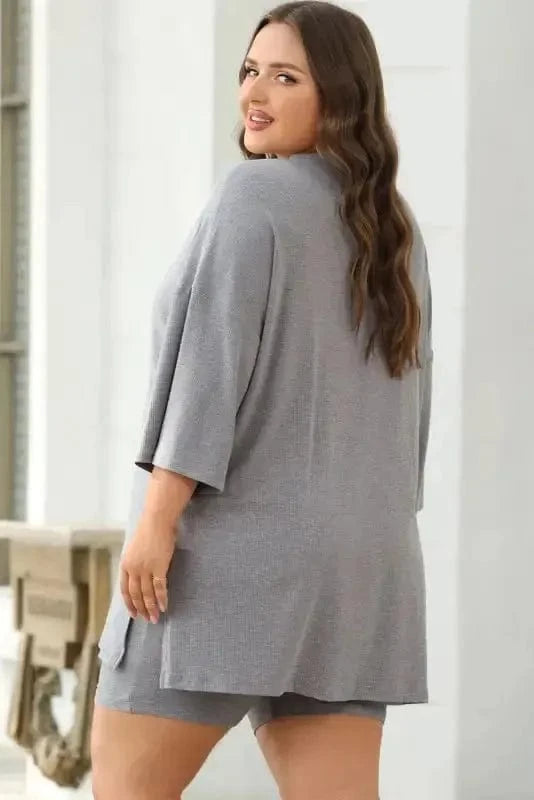 Two Piece Shorts Sets EasyTrend Tunic and Shorts Set