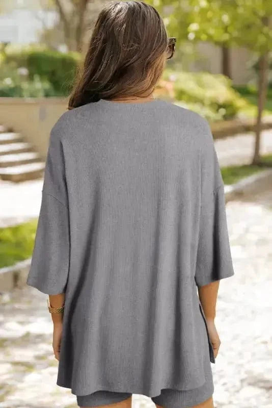 Two Piece Shorts Sets EasyTrend Tunic and Shorts Set