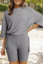 Two Piece Shorts Sets EasyTrend Tunic and Shorts Set