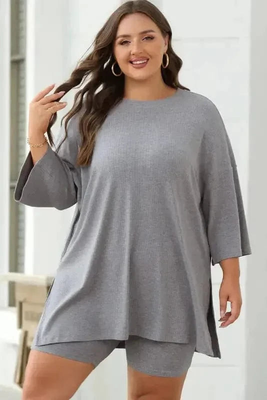 Two Piece Shorts Sets EasyTrend Tunic and Shorts Set