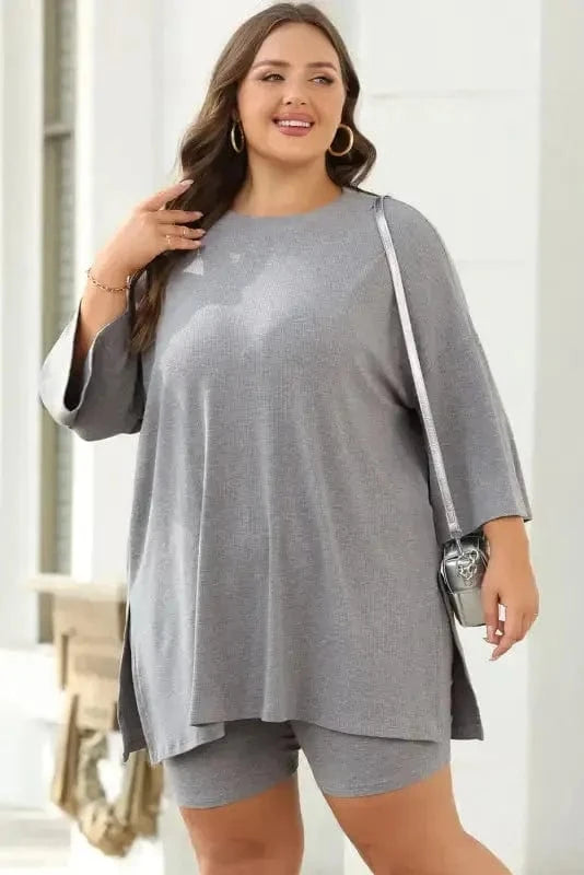 Two Piece Shorts Sets EasyTrend Tunic and Shorts Set