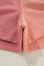 Two Piece Shorts Sets Mosaic Colorblock Co-ord Set