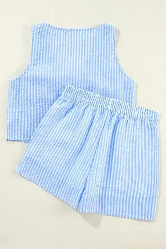 Two Piece Shorts Sets Nautical Knots Co-ord Set