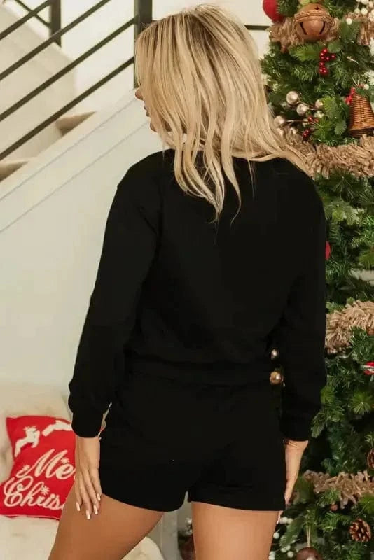 Two Piece Shorts Sets Sequin Merry Co-ord Set