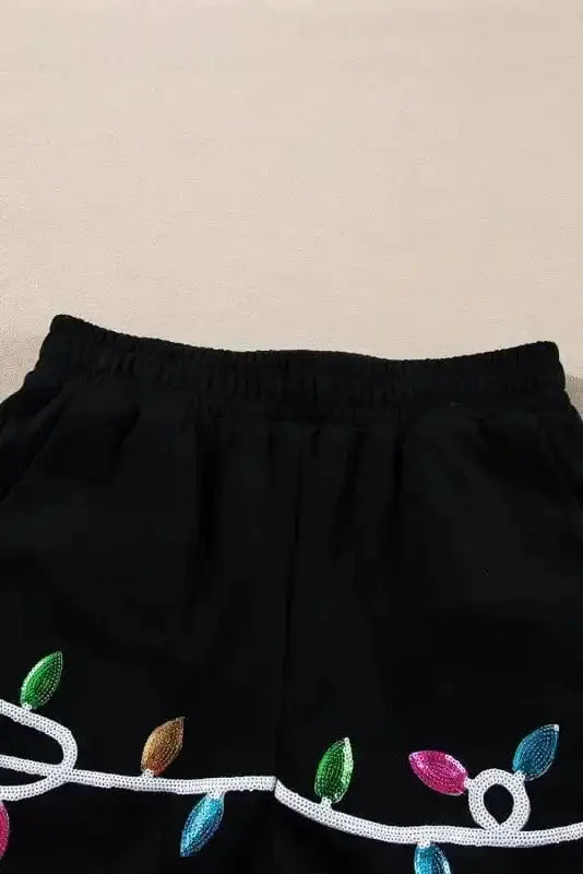 Two Piece Shorts Sets Sequin Merry Co-ord Set