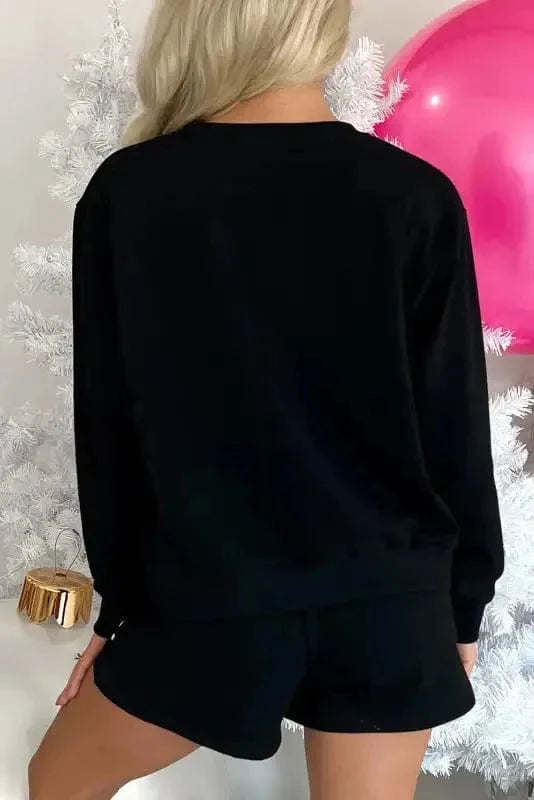 Two Piece Shorts Sets Sequin Merry Co-ord Set