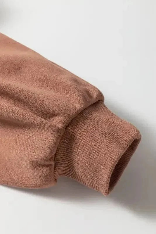 Two Piece Shorts Sets Sequined COFFEE Sweat Set