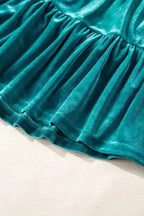 Velvet Blouses Chic Velvet Puff-Sleeve Top