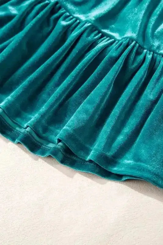 Velvet Blouses Chic Velvet Puff-Sleeve Top