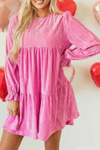 Velvet Dresses Blushing Berry Velvet Dress