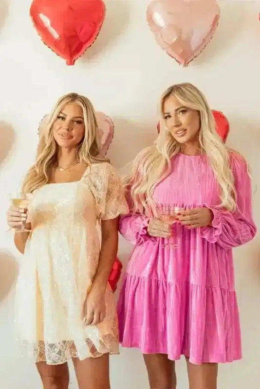 Velvet Dresses Blushing Berry Velvet Dress