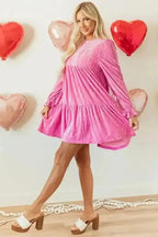 Velvet Dresses Blushing Berry Velvet Dress