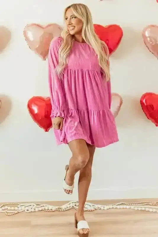 Velvet Dresses Blushing Berry Velvet Dress