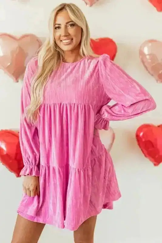 Velvet Dresses Blushing Berry Velvet Dress