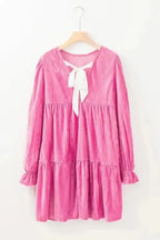Velvet Dresses Blushing Berry Velvet Dress