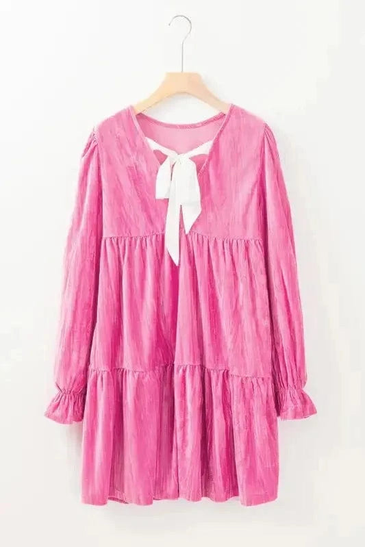 Velvet Dresses Blushing Berry Velvet Dress