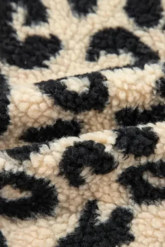 Vests Leopard Print Sherpa Vest Coat