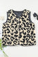 Vests Leopard Print Sherpa Vest Coat
